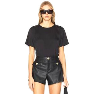 Current Elliott Shirt Womens 2 Black Beauty The Slim Tee Cotton USA Top